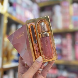 ست لب کیکو شامل رژلب و لیپ گلاس با بستهبندی طلایی